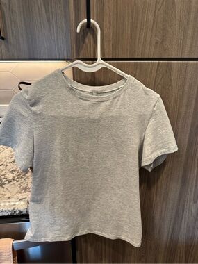 SKIMS Heather Gray Short Sleeve Crew Tee